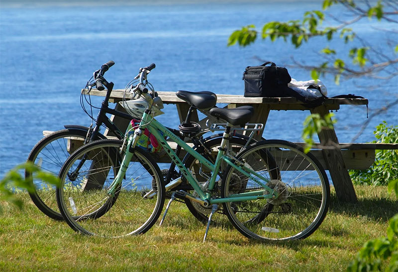 Bikes by the lake