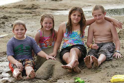 Fun on the beach at Alburgh Dunes State Park