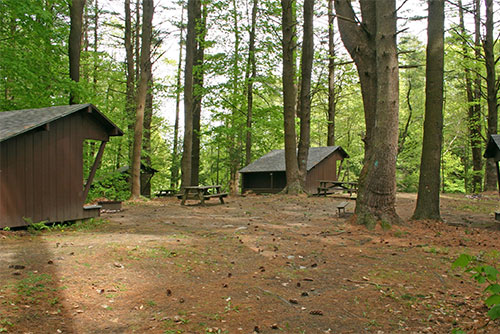 Lean-to sites at Lake Shaftsbury State Park