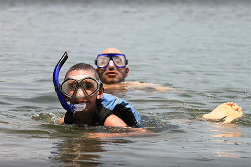 Snorkeling at Little River State Park (photo credit: Lene Gary)