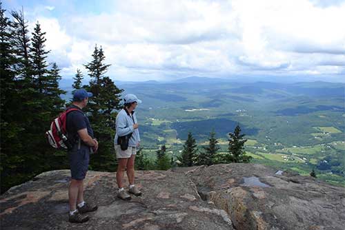 Enjoying the view from the top of Mt. Ascutney