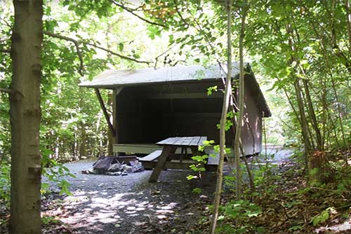 The Oak Lean-to at Mt. Philo State Park