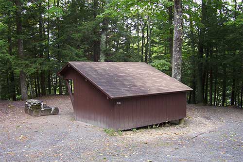 A lean-to at Townshend State Park