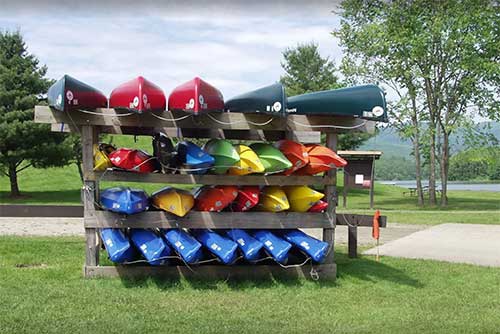 Boats for rent at Waterbury Center State Park