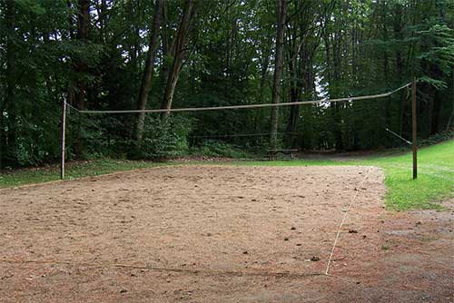 The volleyball net at Wilgus State Park