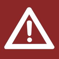 A triangle with an exclamation point in the middle signifying an alert