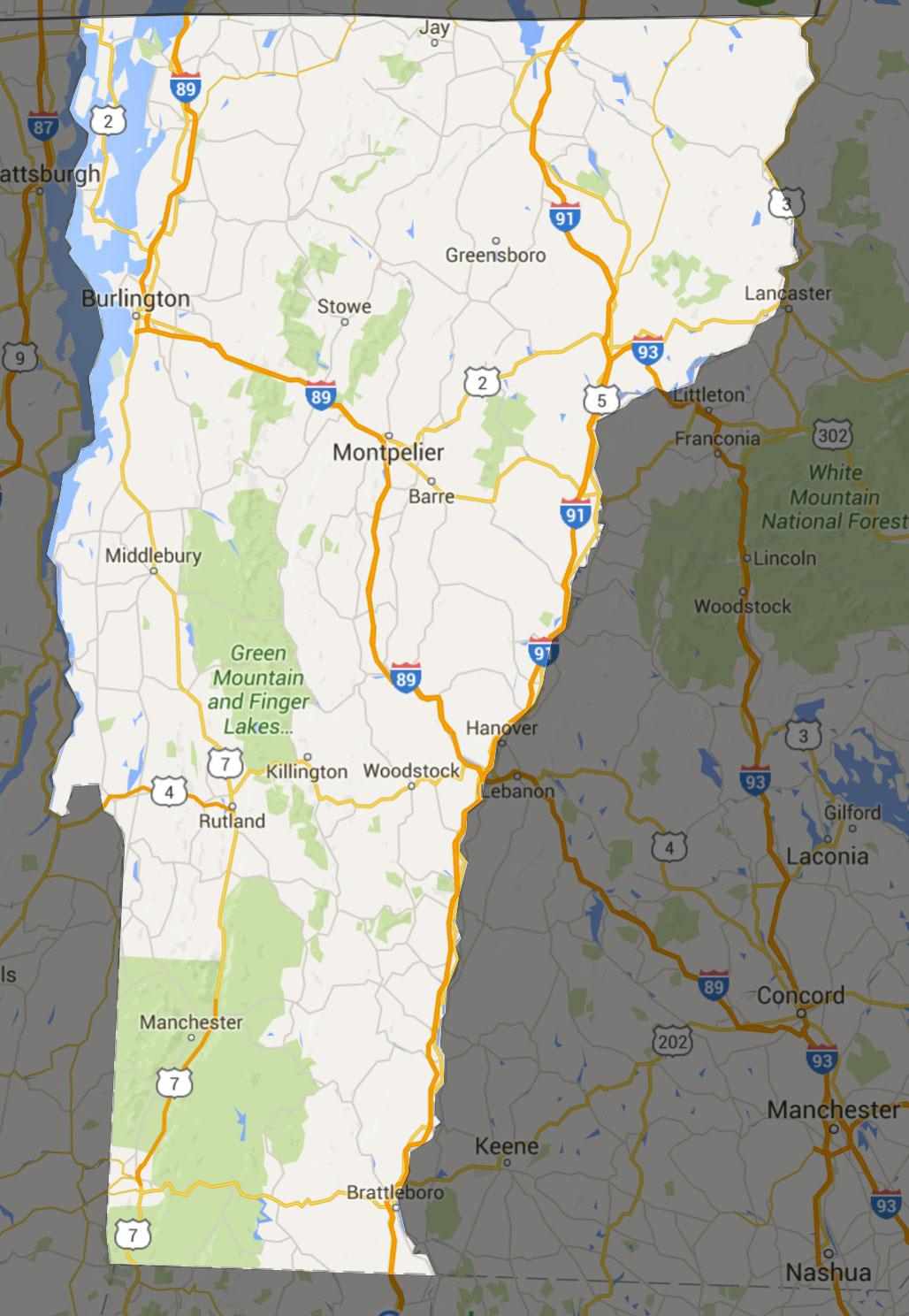 VT State Interactive Map